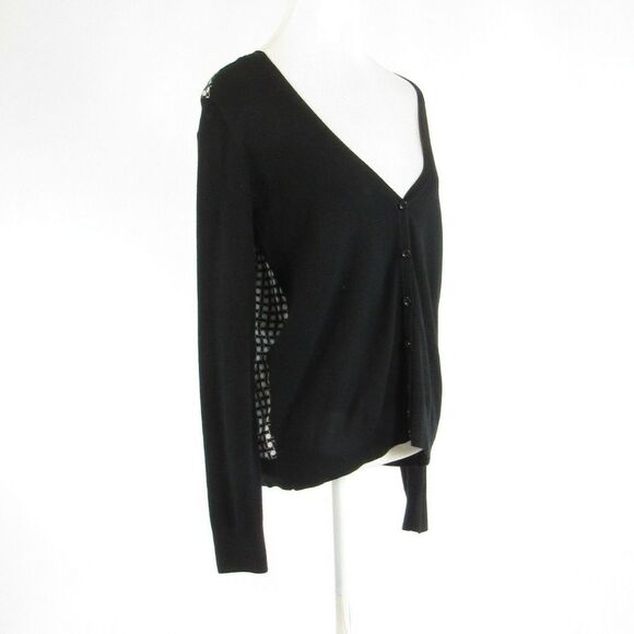 Isaac Mizrahi black cotton blouse L - Picture 3 of 8